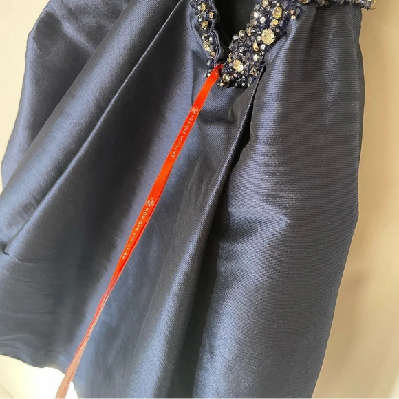 Monique Lhuillier ML We Belong Together Dress Blue Size 0 - Picture 10 of 15